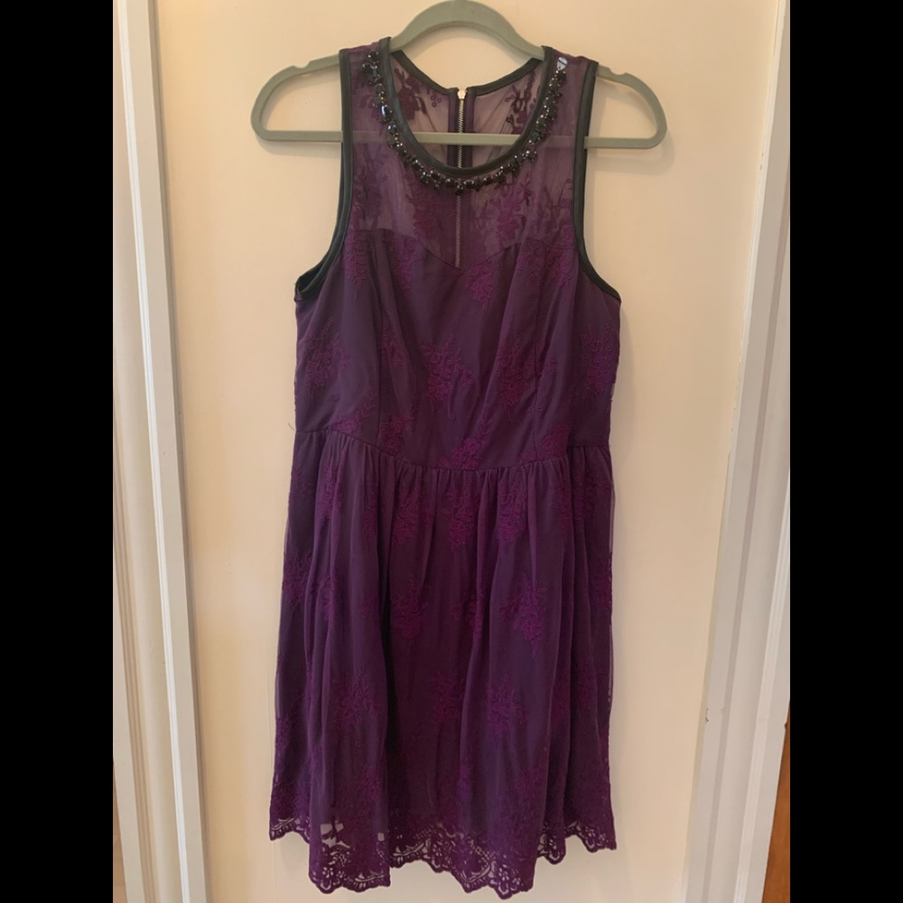 Purple lace Kensie cocktail dress